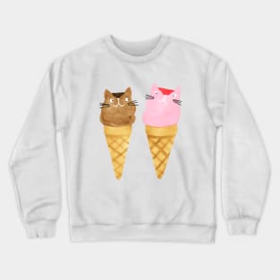 Ice Cream Cat Cones Crewneck Sweatshirt